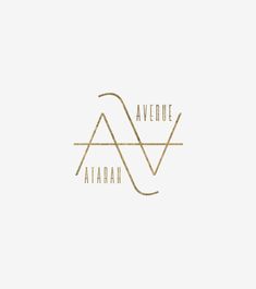 the logo for avenue atara is shown in gold on a white background with an arrow