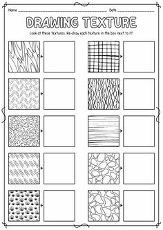 an image of drawing texture worksheet