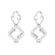 Platinum Diamond Earrings by Jewelove Cute platinum earrings designed with diamonds. Metal : Platinum Platinum Purity : 95% Purity Mark : Pt 950 Estimated Platinum Weight : 4.50 grams Estimated Diamond Weight : 0.24 cts. Diamond Color : IJ or GH (as selected above) Diamond Clarity : SI or VVS (as selected above) Diamond Grading Report : SGL Certificate of Authenticity : Platinum Guild International please call us at +91-9828012999 or email us at WeCare@Jewelove.in Platinum Earrings, Wedding Jewelry Earrings, Diamond Clarity, Wedding Earrings, Designer Earrings, Colored Diamonds, Wedding Jewelry, Diamond Earrings, Platinum