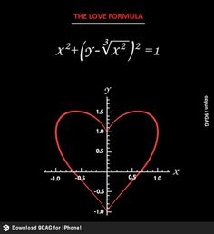 the love formula is written on a black background