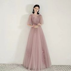 Fairy pink prom dress, high quality formal dressMaterial:tulleColor:as picture or custom colorNeckline:o-neckBack details:bandageStyle:fairyDress type: A-line&ltp&gtFeatures:applique</p>&ltbr/>&ltp&gtCustomized service and Rush order are available.</p>&ltbr/>&ltp&gtThis dress could be custom made, there are no extra cost to do custom size and color.</p>&ltbr/>&ltp&gtPlease leave your phone number for shipping when you order t Flowy Prom Dress, Gaun Tulle, Flowy Prom Dresses, Cap Sleeve Prom Dress, Backless Formal Dresses, Wedding Evening Gown, Mode Ulzzang, Pink Prom Dress, Unique Prom Dresses