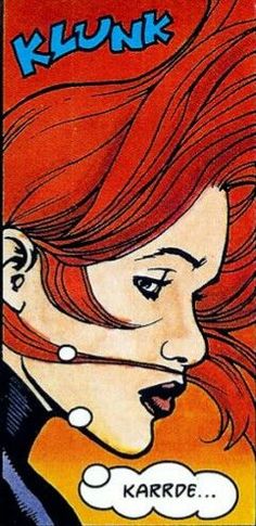 an image of a woman with red hair and nose piercings on her face, in the style of klunk