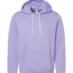 Lined Hood In Whisper Lilac Rib Knit Cuffs And Hem Kangaroo Pocket Body: 80% Cotton/20% Polyester. Trim/Hood Lining: 100% Cotton. Machine Wash. Imported Spring Fleece Hoodie Sweater, Purple Sweater With Ribbed Cuffs For Spring, Heather Sweatshirt With Drawstring Hood For Fall, Cozy Fit Basic Hoodie With Ribbed Cuffs, Cozy Heather Sweatshirt For Winter, Spring Crew Neck Hoodie With Ribbed Cuffs, Spring Fleece Sweater With Drawstring Hood, Purple Cotton Sweater With Ribbed Cuffs, Solid Fleece Sweatshirt For Spring