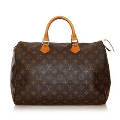 This beautiful Louis Vuitton Speedy 35 was made from brown monogram canvas. the Bag Has light brown caps and handles made of Vachetta leather and golden details. The upper opening of the Bag is secured via a zipper, the interior has the Bag A zipper compartment. the Bag is in the hand or in the arm. One of the most popular pockets of the traditional French company, which perfectly dominates the classic Louis Vuitton Look. Louis Vuitton Speedy 35, Speedy 35, Celine Bags, Handbag Wallet, Timeless Handbag, Wallet Accessories, Louis Vuitton Speedy, Bags Designer Fashion, Exclusive Bag