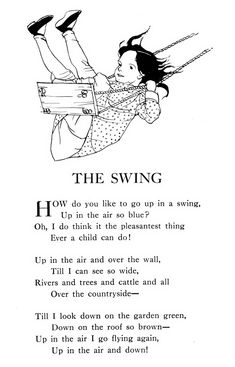 an illustration from the poem'the swing '