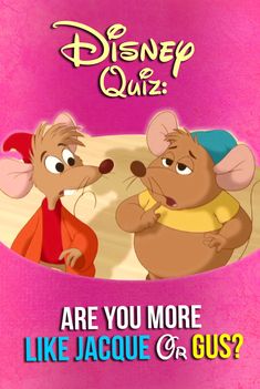 two cartoon mouses with the caption are you more like jacque or gus?