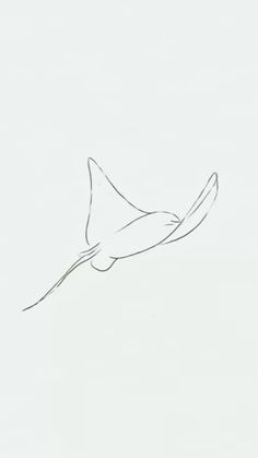 a drawing of a bird flying in the sky