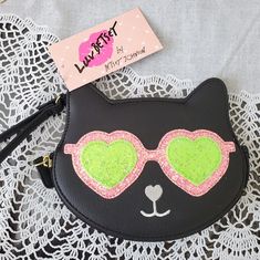 New With Tags Super Unique Wristlet Pouch With Wrist Strap Zip Closure 2 Credit Card Slots Measures Approximately 7" (L) X 5.5" (H) What A Fabulous Betsey Johnson Wristlet!! Sparkling Eyeglasses New With Tags Bundle For Discounts. Buy With Confidence. Fast Shipping! Black Clutch Wristlet For Gift, Black Wristlet With Zipper Closure For Gift, Black Wristlet With Zipper Closure As Gift, Trendy Clutch Wristlet For Gift, Trendy Black Pouch Coin Purse, Black Clutch With Zipper Pouch For Personal Use, Trendy Pouch Wristlet, Trendy Black Pouch For Personal Use, Trendy Black Wallets For Party