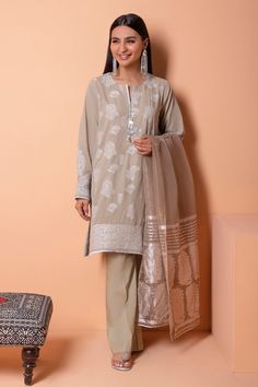 Khaadi ACO22203 Beige Eid Lawn Collection 2022 Elegant Summer Unstitched Suit With Printed Motifs, Elegant Long Sleeve Unstitched Summer Suit, Elegant Printed Unstitched Suit For Formal Occasions, Elegant Printed Unstitched Suit For Summer, Elegant Printed Unstitched Formal Suit, Elegant Printed Unstitched Summer Suit, Elegant Formal Printed Unstitched Suit, Elegant Summer Printed Unstitched Suit, Beige Digital Print Summer Sets