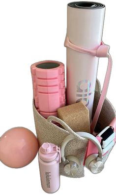 an assortment of personal care items in a bag