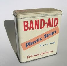 an advertisement for band - aid, with the caption that says it's like plastic strips