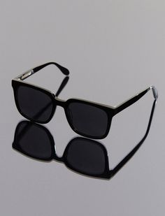 A polished pair that flatters every look. Made from black acetate, these shades feature a classic square design with a smoke solid lens.*This item is not eligible for Express or Premium shipping Classic Rectangular Acetate Sunglasses, Black Sunglasses With Tinted Lenses For Square Face, Chic Black Square Sunglasses, Chic Acetate Square Frame Sunglasses, Black Square Sunglasses With Polarized Lenses, Chic Square Frame Acetate Sunglasses, Black Sunglasses With Uv Protection For Square Face, Black Acetate Wayfarer Sunglasses, Classic Sunglasses With Gradient Lenses For Square Face