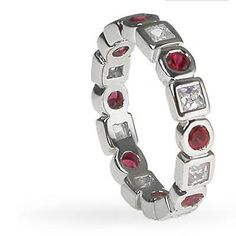 1.65 CT Round & Princess Cut Rubies & Diamonds - Eternity Ring - Primestyle.com Diamond Eternity Ring, Ring Crafts, Eternity Ring Diamond, Ruby Diamond, Diamond Eternity, Princess Cut Diamonds, Princess Cut, Eternity Ring, Precious Metals