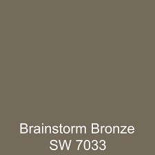 a brown color with the words branstorm bronze sw 703 in white letters on it