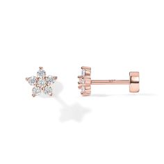 PRICES MAY VARY. These 4.5x4.5mm Flower Flat Back Earrings are Plated in 14K Rose Gold and are perfect to wear all day and all night! Please refer to instructional video for guidance. These small stud earrings, sold as a pair, are meticulously crafted with a 925 sterling silver post that screws into our flat back disc, ensuring comfort and ease of wear. They are plated in 14k rose gold for a long-lasting finish that is hypoallergenic, 100% nickel-free, and lead-free,. ✦ 60-DAY GUARANTEE ✦ Your h Cartilage Helix Piercing, Flower Flat, Small Stud Earrings, Flat Back Earrings, Small Earrings Studs, Cubic Zirconia Earrings, Helix Piercing, Stud Earrings For Women, Zirconia Earrings