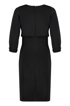 50% Viscose, 42% Polyamide, 8% Elastane Formal A-line Viscose Midi Dress, Fitted Long Sleeve Midi Dress For Formal Occasions, Tailored Knee-length Mini Dress For Formal Occasions, Elegant Tailored Long Sleeve Dress, Fitted Long Sleeve Sheath Dress For Formal Events, Formal Fitted Long Sleeve Sheath Dress, Formal Long Sleeve Sheath Dress, Formal Fitted Sheath Long Sleeve Dress, Tailored A-line Dress For Semi-formal Occasions