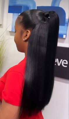 Half Up Half Down Sew In Straight, Bundle Hairstyles, Straight Weave Hairstyles, Black Ponytail Hairstyles, Quick Weave Hairstyles, Braided Cornrow Hairstyles, Pretty Braided Hairstyles, Girls Hairstyles Braids