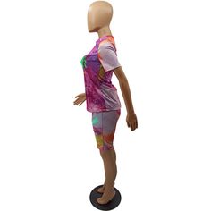 Tie Dye Short Sleeve T Shirt Biker Shorts 2 Piece Sets 2 Piece Sets, Tie Dye Shorts, Short Sleeve T Shirt, Biker Shorts, 1 Million, 2 Piece, Tie Dye, Dye, T Shirt