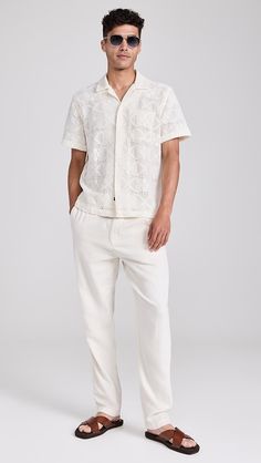 RAILS Willemse Shirt | Shopbop Casual Collared Tops With Broderie Anglaise, Spring Cotton Short Sleeve Shirt With Lapel Collar, Summer Button-up Shirt With Broderie Anglaise, Elegant Cotton Short Sleeve Shirt, Casual Broderie Anglaise Shirt For Daywear, Rails Clothing, King Of The Hill, Man Style, Notched Collar