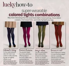 tights! 40s Mode, Arizona Robbins, Colored Tights, Looks Street Style, Stevie Nicks, Mode Inspo, Casual Winter Outfits, 가을 패션, Mode Vintage