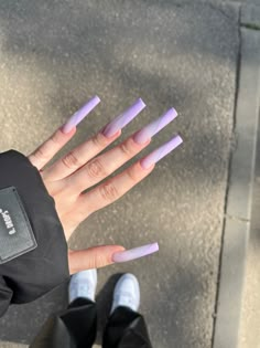 Ombre Acrylic Nails, Square Acrylic Nails, Chic Nails, Dope Nails, Nail Shapes, Purple Nails