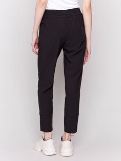 Description Jump out of bed and into these ultra-comfortable and stylish techno pants for women. They add an elegant touch to your athleisure wear, and you can cherish them at home, when you’re running errands, or meeting friends. Available in a variety of colors. Meet your step count goal with these techno pants in Black. Pull-on style Elastic waistband with drawstring Side zip pockets Cuff detail Why we love it A relaxed fit and trendy design turns these women’s jogger pants into must-have ite Denim Editorial, Joggers For Women, Tapered Sweatpants, Meeting Friends, Vest Blazer, Linen Jackets, Short Denim, Maxi Robes, Cuff Detail