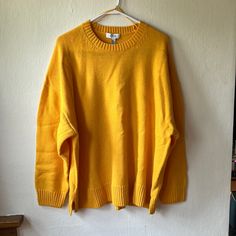 Men’s Cos Sweater. New With Tags, Size L. Responsible Wool Standard Certified. Cos Sweater, Yellow Jumper, Sweaters Men, Bee And Puppycat, Knit Men, Yellow Sweater, Sweaters Crewneck, Shopping List, Men Sweater