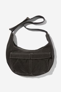 CAMERON CRESCENT CROSS BODY BAG Trendy Hobo Bag With Pockets For On-the-go, Casual Bags With Flat Pocket For On-the-go, On-the-go Hobo Bag With Pockets, Black Hobo Bag With Pockets For On-the-go, Utility Shoulder Bag With Functional Pockets For Everyday, Black Hobo Bag With Pockets For Travel, Black Hobo Travel Bag With Pockets, Casual Black Hobo Bag With Pockets, Casual Hobo Bag With Pockets