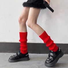 Attention: This price includes a pair of legwears only, others are not included. Fitted Trendy Red Knee-high Socks, Trendy Fitted Red Knee-high Socks, Casual High Stretch Knee-high Socks, Casual Stretch Knee-high Socks, Fitted Casual Knee-high Socks, Casual Ribbed Knee-high Socks, Casual Solid Color Knee-high Socks, Fitted Red Knee-high Socks For Fall, Red Stretch Knee-high Socks For Winter