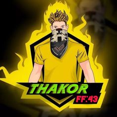 a man wearing a yellow shirt with a black mask on his face and the words thabor