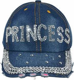 PRINCESS Hat for Girls, Womens Bling Baseball Hat, Rhinestone Denim Hat | eBay Rhinestone Hat Y2k, Cool Baseball Hats, Casual Adjustable Baseball Cap With Rhinestones, Trendy Snapback Baseball Cap With Rhinestones, Trendy Rhinestone Adjustable Baseball Cap, Trendy Rhinestone Snapback Baseball Cap, Trendy Rhinestone Hats For Spring, Casual Rhinestone Cap, Casual Cap With Rhinestones