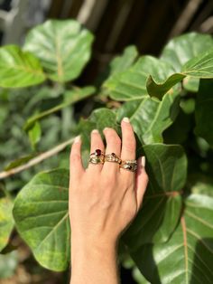 Vintage 10K Solid Gold Double Hands Fede Ring This vintage 10k solid gold double hands ring, marked by Fedde, features an inscription inside that reads "Love ya', Rita." Weighing 5.58 grams and sized at 6, this ring is a unique piece that adds character to any collection. This piece, like all our jewelry, is a unique find--once it's gone, it's gone--unlikely to be sourced again! Choosing this piece is a win-win: You'll stand out from the crowd & help the environment by shopping sustainably! Why You'll Love It: Timeless Design: The double hands motif adds a touch of elegance to your look. High-Quality Craftsmanship: Ensures durability and lasting appeal. Versatile Style: Perfect for both everyday wear and special occasions. Details: Material: 10k Solid Gold Weight: 5.58 grams Size: 6 De Fede Ring, Help The Environment, Hand Ring, Timeless Gifts, Stackable Rings, Ring Shopping, Jewelry Pieces, Timeless Design, Unique Pieces