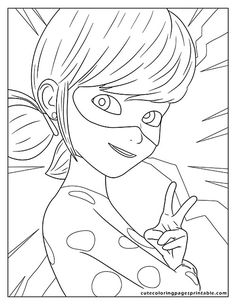 the incredible spider girl coloring pages for kids to print out and color on her face