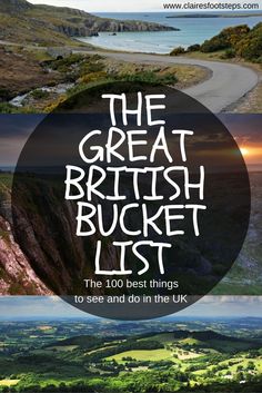 the great british bucket list with text overlay