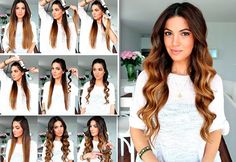 17 Quick And Easy DIY Hairstyle Tutorials Wavy Hairstyles Tutorial, Curly Waves, Wavy Curly Hair, Wavy Hair