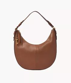 Shae Large Hobo - SHB3165210 - Fossil Everyday Fall Hobo Bag With Handle Drop, Fall Season Everyday Hobo Bag With Handle Drop, Everyday Leather Hobo Bag With Zipper For Fall, Leather Hobo Bag With Zipper Closure For Fall, Fall Hobo Bag With Zipper Closure For Errands, Leather Hobo Bag With Zipper Closure, Chic Hobo Bag With Zipper Pocket For Fall, Brown Hobo Bag With Branded Hardware, Elegant Brown Hobo Bag With Gold-tone Hardware