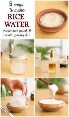 Ways To Make Rice, Rice Water For Face, Water Benefits For Skin, Natural Face Toner, Rice Water Recipe, Rice Water Benefits, Hair Growth Methods, Rice Mask, Thick Hair Growth