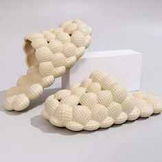 What’s Great About These As They Are Extremely Comfortable And They Really Are Like Walking On Pillows. And You Can Put Those Little Charms In All The Holes. Bubble Slippers, Reflexology Benefits, Men Spa, Bubble Slides, Hair Appliances, Spa Slippers, Handmade Phone Case, Diy Workshop, Clouds Design