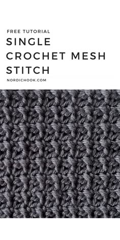 the simple crochet mesh stitch pattern with text overlay