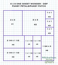 the 6x6 one sheet wonder - dsp pattern is shown