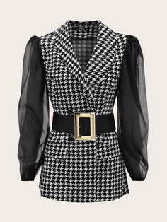 Coat Collar Pattern, Blazer Sleeves, Blazer Pattern, Women Blazers, Women Suits, Women Blazer, Blouson Sleeve, Belted Blazer, Muslim Fashion Dress