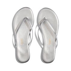 Looking for elevated, everyday leather flip flops & sandals? Meet Metallics by TKEES. Sleek Metallic Sandals For Summer, Sleek Synthetic Flip Flops For Beach, Sleek Sandals With Cushioned Footbed For Beach, Sleek Flip Flops With Removable Insole, Sleek Round Toe Flip Flops For Beach, Sleek Round Toe Beach Flip Flops, Classic Silver Sandals For Summer, Sleek Silver Sandals For Summer, Silver Sandals With Cushioned Footbed In Synthetic Material