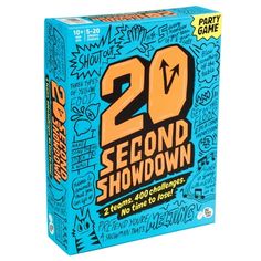 20 SECOND SHOWDOWN - 2 teams. 400 challenges. no time to loose! The more players the better. Flip the timer, read out your challenge and race to complete it as fast as possible. Once youre done, flip the timer back over and read out a new challenge to put the other team in the hot seat. The first team to run out of sand loses the round and must reset the timer  whilst the winners parade around like the heroes they are. Challenges include: "Balance three things on top of each other" "Pretend your Potato Games, Family Games For Kids, Family Party Games, Team Games, Adult Party Games, Age 10, Game For Kids, Family Game, Adult Games