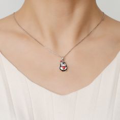 Feel cool all year round with our penguin necklace in Hug Me® collection. This little fella is simply gorgeous, from his tiny beak to his cute little flippers. The penguin is a symbol of renewal and adapting to any situation. Our penguin necklace might serve as a reminder to stay flexible and remain centred within yourself so that you can keep moving forward. You will find more adorable and creative designs in our Hug Me® collection.Carat Weight: 0.5 ctStone Size: 5*5 mmStone Type: Jeulia® Stone Penguin Heart, Stay Flexible, Penguin Necklace, The Penguin, Keep Moving Forward, Keep Moving, Hug Me, Christmas Hat, Creative Designs