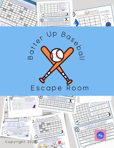 Create an unforgettable party, sleepover, or rainy day activity with our Batter Up Baseball themed Escape Room! Featuring 8 puzzle challenges that reveal a final secret code, this fun and engaging printable game will be a huge hit for kids ages 8- 12. Whether you're planning a baseball themed party, a birthday  celebration, a sleepover, family game night, or just need some beat-the-boredom activities, this game hits it out of the park! No fuss Nothing to assemble or fold.  No complicated prepara Diy Party Games, Room For Kids, Party Sleepover, Escape Room For Kids, Code Secret, Kids Puzzles, Baseball Theme Party, Team Building Exercises, Printable Game