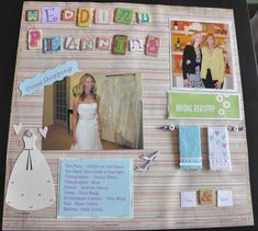 a scrapbook with pictures and words on it