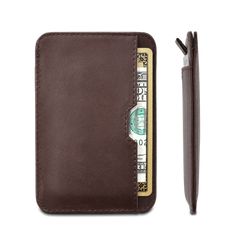 Vaultskin CHELSEA Minimalist Leather Wallet. RFID Blocking Card Holder Brown Minimalist, Minimalist Leather Wallet, Rfid Wallet, Leather Card Holder, Naha, Minimalist Wallet, Small Magnets, Credit Card Holder, Card Holder Leather