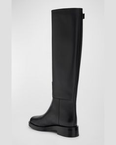 Find VALENTINO Vlogo Bold Edition Leather Knee Boots on Editorialist. Valentino Garavani knee boots crafted from supple calf leather 1.25 in / 30 mm block heel Round toe Signature VLogo buckle accent Pullon style Leather outsole Lining: Leather Made in Italy Luxury Leather Knee-high Boots Wide Calf, Luxury Wide Calf Leather Knee-high Boots, Luxury Leather Knee-high Boots For Work, Designer Calf Leather Knee-high Boots, Designer Knee-high Boots With Leather Sole, Leather Knee Boots, Valentino Garavani, Knee Boots, Calf Leather