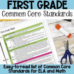 the first grade common core standards for reading and writing