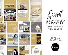 the event planner instagram templates are great for any type of event or celebration